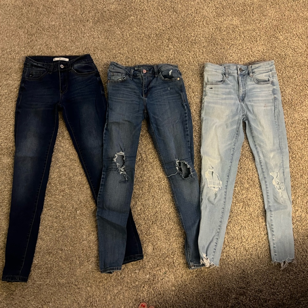 Stylish Kids Denim Jeans - Dark Blue, Medium Blue, Light Blue